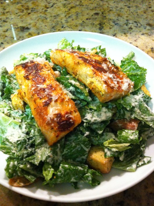 Blackened Mahi Mahi Caesar Salad
