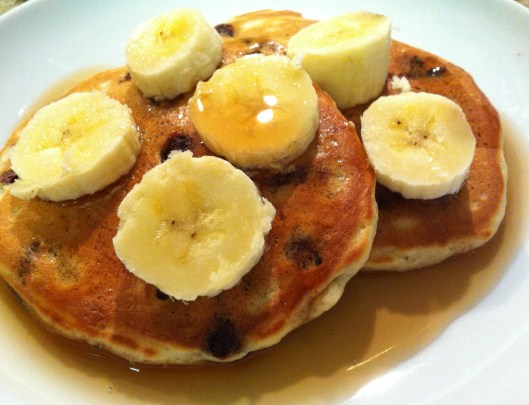 Banana Chocolate Chip Pancakes