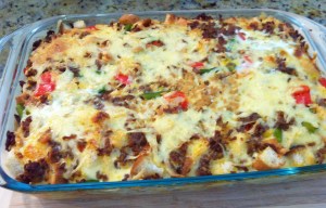 Garden Breakfast Strata with Sausage