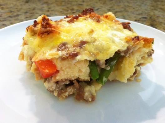 Garden Breakfast Strata with Sausage