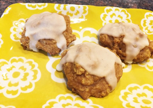 Soft Pumpkin Cookies With Apple Cider Glaze